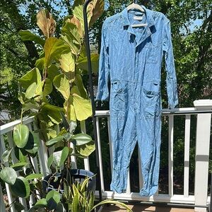 Blue Chambray Jumpsuit